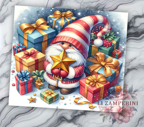 Christmas Gnome Tumbler, 20 Oz Tumbler, Sublimation Design, Gnome Christmas Decor, Holiday Drinkware, PNG Download, Winter Gnome Design Sublimation Li Zamperini 
