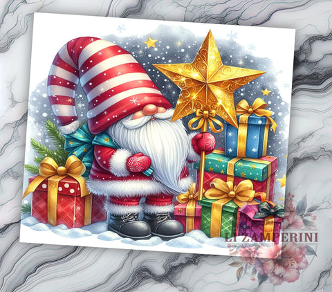 Christmas Gnome Tumbler, 20 Oz Tumbler, Sublimation Design, Gnome Christmas Decor, Holiday Drinkware, PNG Download, Winter Gnome Design Sublimation Li Zamperini 