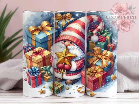 Christmas Gnome Tumbler, 20 Oz Tumbler, Sublimation Design, Gnome Christmas Decor, Holiday Drinkware, PNG Download, Winter Gnome Design Sublimation Li Zamperini 