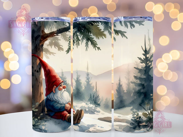 Christmas Gnome Tumbler, 20oz Skinny Tumbler Design, Christmas 20oz Tumbler Png, Christmas Tumbler, Gnome Png, Digital Download Sublimation SvggirlplusArt 