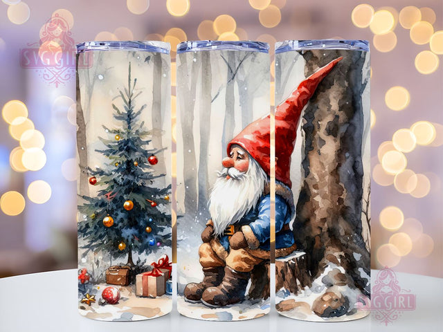 Christmas Gnome Tumbler, 20oz Skinny Tumbler Design, Christmas 20oz Tumbler Png, Christmas Tumbler,Gnome Png, light Tumbler, Digital Download Sublimation SvggirlplusArt 