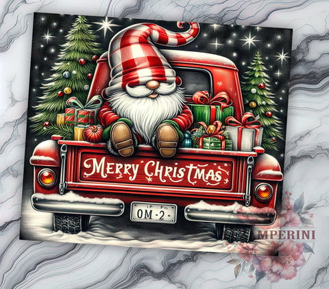 Christmas Gnome Tumbler, Merry Christmas Gift, Sublimation Wrap, Holiday Drinkware, 20oz Tumbler, Gnome Decor, Festive Holiday Sublimation Li Zamperini 