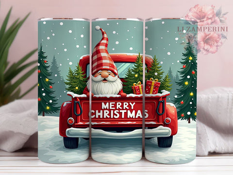 Christmas Gnome Tumbler, Merry Christmas Gift, Sublimation Wrap, Holiday Drinkware, 20oz Tumbler, Gnome Decor, Festive Holiday Sublimation Li Zamperini 