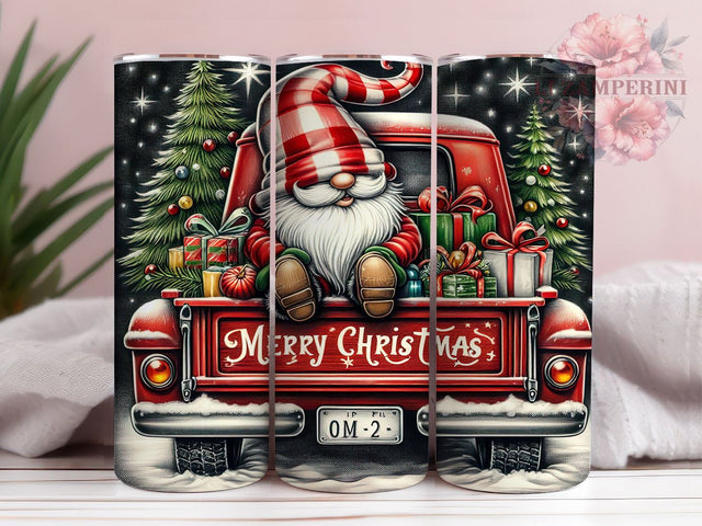 Christmas Gnome Tumbler, Merry Christmas Gift, Sublimation Wrap, Holiday Drinkware, 20oz Tumbler, Gnome Decor, Festive Holiday Sublimation Li Zamperini 