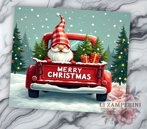 Christmas Gnome Tumbler, Merry Christmas Gift, Sublimation Wrap, Holiday Drinkware, 20oz Tumbler, Gnome Decor, Festive Holiday Sublimation Li Zamperini 