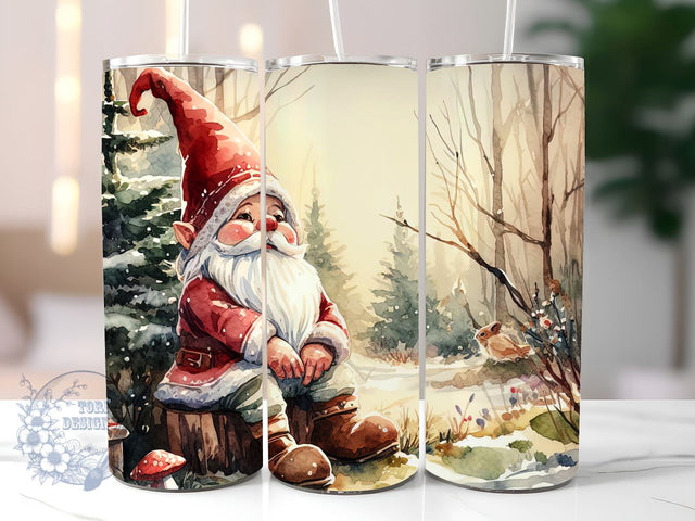 Christmas Gnome Tumbler Wrap, 20oz Skinny Sublimation Tumbler Designs, Gnome Sublimation Design, Digital Christmas Tumbler Png Wrap Sublimation ToriDesigns 