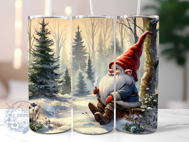 Christmas Gnome Tumbler Wrap, 20oz Skinny Sublimation Tumbler Designs, Gnome Sublimation Design, Digital Christmas Tumbler Png Wrap Sublimation ToriDesigns 