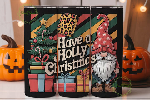 Christmas Gnome Tumbler Wrap Sublimation PixelChick 