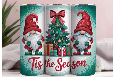 Christmas Gnome Tumbler Wrap Sublimation PixelChick 