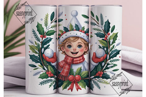 Christmas Gnome Tumbler Wrap Sublimation sassyprint 