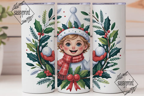 Christmas Gnome Tumbler Wrap Sublimation sassyprint 