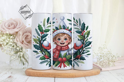 Christmas Gnome Tumbler Wrap Sublimation sassyprint 