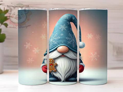 Christmas Gnome White Winter Festive Tumbler Wrap, 20oz Tumbler Wrap, Sublimation Drinkware, Holiday Gift, Winter Gnome Mug, Festive Drinkware Sublimation Lara' s Designs 