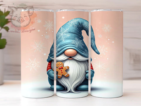 Christmas Gnome White Winter Festive Tumbler Wrap, 20oz Tumbler Wrap, Sublimation Drinkware, Holiday Gift, Winter Gnome Mug, Festive Drinkware Sublimation Lara' s Designs 