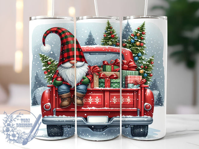 Christmas Gnome, Winter Gnome, 20oz Tumbler, Sublimation Design, Holiday Decor, Cute Gnome, Festive Tumbler, Christmas Gift Sublimation ToriDesigns 