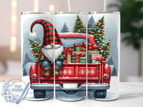 Christmas Gnome, Winter Gnome, 20oz Tumbler, Sublimation Design, Holiday Decor, Cute Gnome, Festive Tumbler, Christmas Gift Sublimation ToriDesigns 