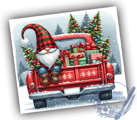 Christmas Gnome, Winter Gnome, 20oz Tumbler, Sublimation Design, Holiday Decor, Cute Gnome, Festive Tumbler, Christmas Gift Sublimation ToriDesigns 