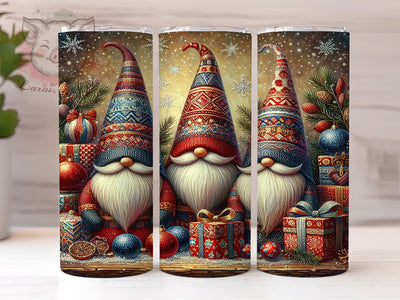 Christmas Gnomes 20 oz Skinny Tumbler Sublimation Design, Straight & Tapered Tumbler Png, Cute Gnomes Tumbler Png, Digital Download PNG Sublimation Lara' s Designs 
