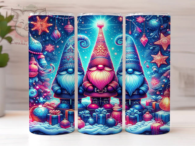 Christmas Gnomes 20 oz Skinny Tumbler Sublimation Design, Straight & Tapered Tumbler Png, Cute Gnomes Tumbler Png, Digital Download PNG Sublimation Lara' s Designs 