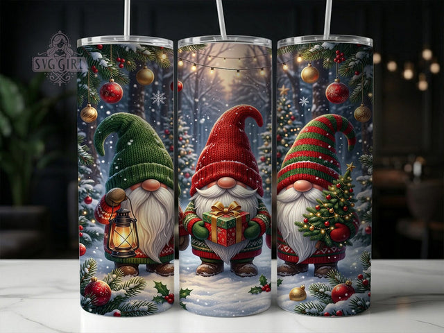 Christmas Gnomes 20oz Tumbler, Christmas Gnomes, Gnome Tumbler, Christmas Gnome, Gnome Tumbler Wrap, 20oz Tumbler Wrap, Christmas Tumbler, Gnome Wrap PNG Sublimation SvggirlplusArt 