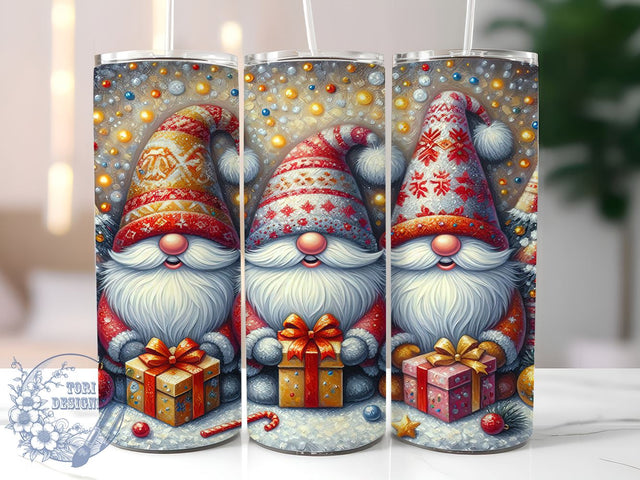 Christmas Gnomes, 20oz Tumbler, Holiday Sublimation, Cute Gnome Design, Winter Drinkware, Festive Tumblers, Seasonal Decor, Gnome Gifts Sublimation ToriDesigns 