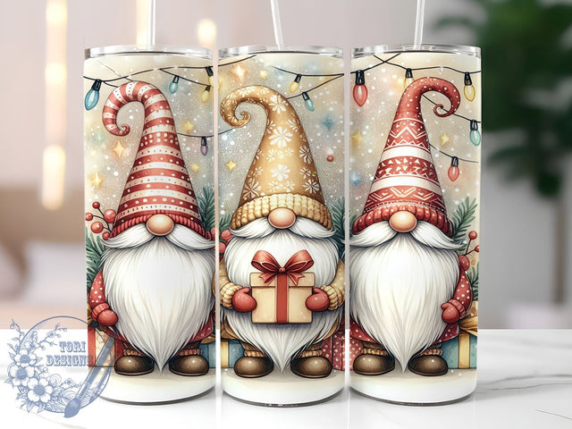 Christmas Gnomes, 20oz Tumbler, Holiday Sublimation, Cute Gnome Design, Winter Drinkware, Festive Tumblers, Seasonal Decor, Gnome Gifts Sublimation ToriDesigns 