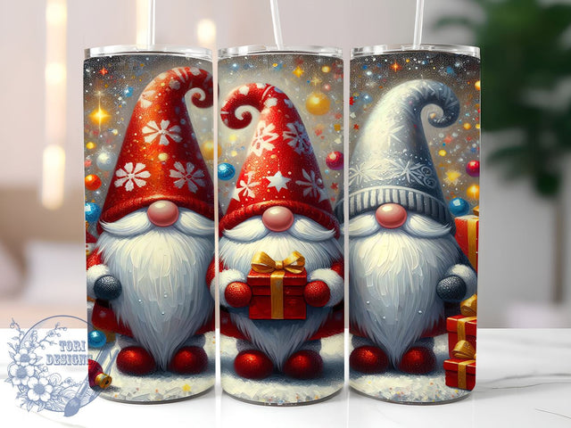 Christmas Gnomes, 20oz Tumbler, Holiday Sublimation, Cute Gnome Design, Winter Drinkware, Festive Tumblers, Seasonal Decor, Gnome Gifts Sublimation ToriDesigns 
