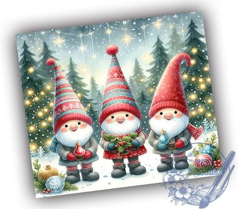 Christmas Gnomes, 20oz Tumbler, Holiday Sublimation, PNG File, Festive Drinkware, Cute Gnome Design, Christmas Decor, Gnome Lovers Gift Sublimation ToriDesigns 