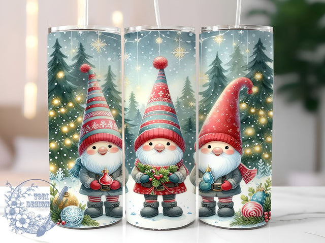 Christmas Gnomes, 20oz Tumbler, Holiday Sublimation, PNG File, Festive Drinkware, Cute Gnome Design, Christmas Decor, Gnome Lovers Gift Sublimation ToriDesigns 
