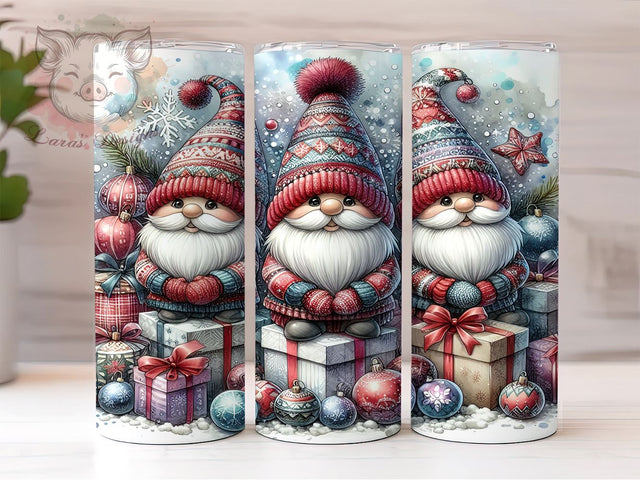 Christmas Gnomes 20oz Tumbler, Straight & Tapered Tumbler Png, Gnomes Sublimation Tumbler Png, Digital Download PNG Sublimation Lara' s Designs 