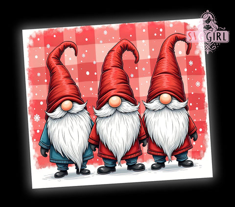 Christmas Gnomes 20oz Tumbler Sublimation Design, Straight Tapered Tumbler Wrap, Merry Christmas Tumbler Png, Instant Digital Download Sublimation SvggirlplusArt 