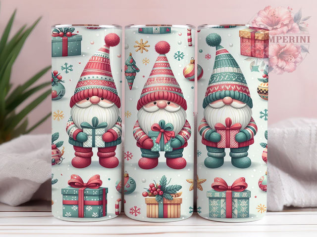 Christmas Gnomes 20oz Tumbler Wrap PNG, Cute Gnomes Tumbler Png, Straight & Tapered Tumbler Wrap, Instant Digital Download Sublimation Li Zamperini 