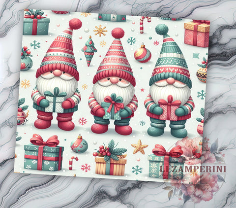 Christmas Gnomes 20oz Tumbler Wrap PNG, Cute Gnomes Tumbler Png, Straight & Tapered Tumbler Wrap, Instant Digital Download Sublimation Li Zamperini 