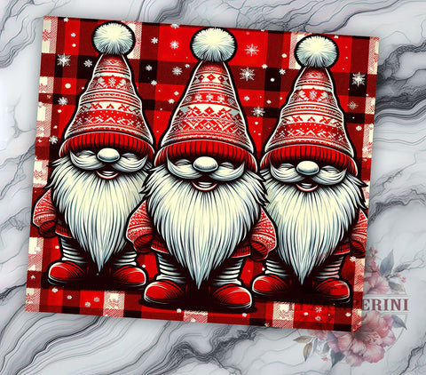 Christmas Gnomes 20oz Tumbler Wrap PNG, Gnome Tumbler PNG Sublimation Design, Straight & Tapered Tumbler Wrap, Instant Digital Download Sublimation Li Zamperini 