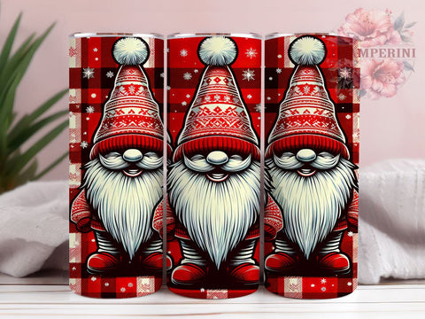 Christmas Gnomes 20oz Tumbler Wrap PNG, Gnome Tumbler PNG Sublimation Design, Straight & Tapered Tumbler Wrap, Instant Digital Download Sublimation Li Zamperini 