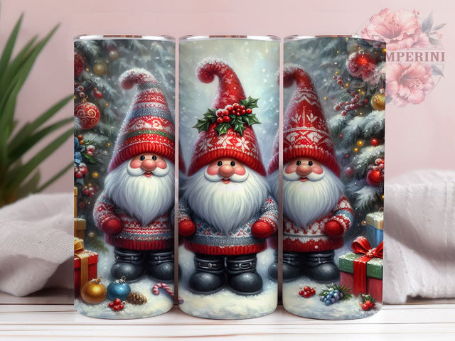 Christmas Gnomes 20oz Tumbler Wrap PNG, Gnomes Tumbler PNG Sublimation Design, Straight & Tapered Tumbler Wrap, Instant Digital Download Sublimation Li Zamperini 