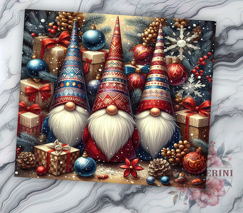 Christmas Gnomes 20oz Tumbler Wrap PNG, Gnomes Tumbler PNG Sublimation Design, Straight & Tapered Tumbler Wrap, Instant Digital Download Sublimation Li Zamperini 
