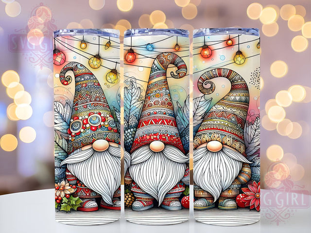 Christmas Gnomes 20oz Tumbler Wrap Sublimation Design, Straight Tapered Tumbler Wrap, Christmas Tumbler Png, Instant Digital Download Sublimation SvggirlplusArt 