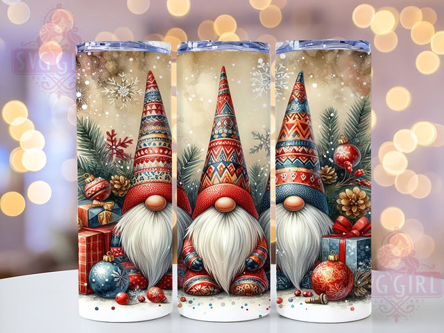 Christmas Gnomes 20oz Tumbler Wrap Sublimation Design, Straight Tapered Tumbler Wrap, Cute Gnomes Tumbler Png, Instant Digital Download Sublimation SvggirlplusArt 