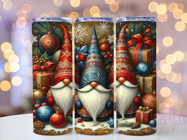 Christmas Gnomes 20oz Tumbler Wrap Sublimation Design, Straight Tapered Tumbler Wrap, Cute Gnomes Tumbler Png, Instant Digital Download Sublimation SvggirlplusArt 