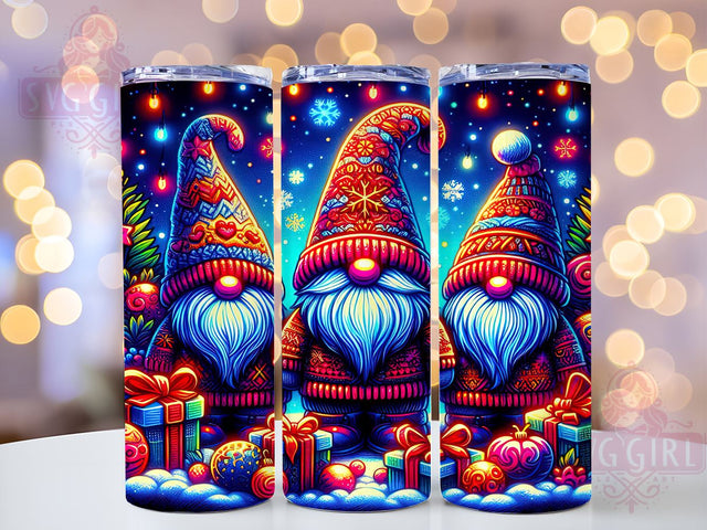Christmas Gnomes 20oz Tumbler Wrap Sublimation Design, Straight Tapered Tumbler Wrap, Gnomes Sublimation Tumbler Png, Instant Digital Download Sublimation SvggirlplusArt 