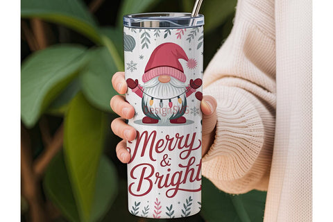Christmas Gnomes 20oz Tumbler Wrap Sublimation DesignSVG 
