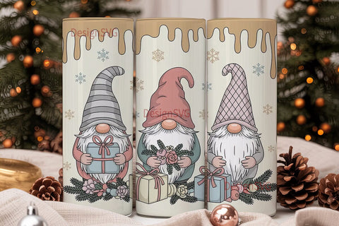 Christmas Gnomes 20oz Tumbler Wrap Sublimation DesignSVG 
