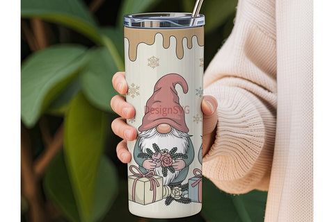 Christmas Gnomes 20oz Tumbler Wrap Sublimation DesignSVG 