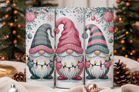 Christmas Gnomes 20oz Tumbler Wrap Sublimation DesignSVG 