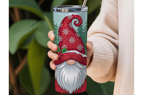 Christmas Gnomes 20oz Tumbler Wrap Sublimation DesignSVG 
