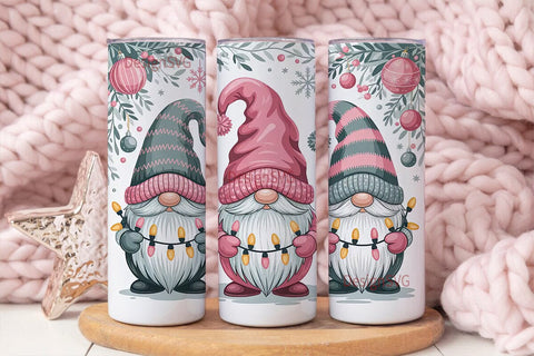 Christmas Gnomes 20oz Tumbler Wrap Sublimation DesignSVG 