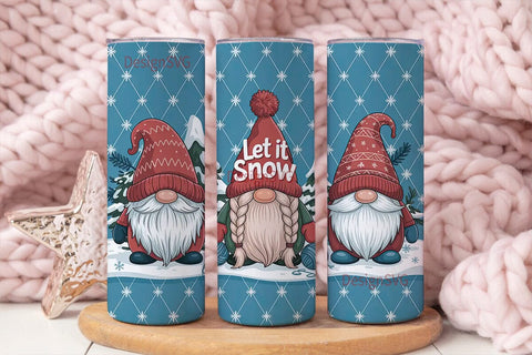 Christmas Gnomes 20oz Tumbler Wrap Sublimation DesignSVG 