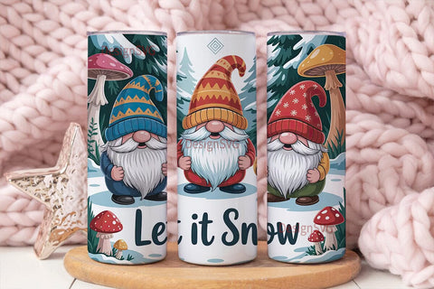 Christmas Gnomes 20oz Tumbler Wrap Sublimation DesignSVG 