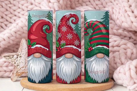 Christmas Gnomes 20oz Tumbler Wrap Sublimation DesignSVG 